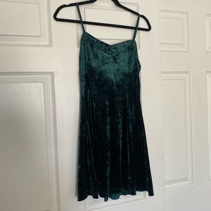 Forever 21 Green Velvet Mini Dress